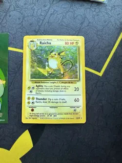 Pokemon Raichu 14/102 Base Set Holo Rare Unlimited 024💎LP💎 - Image 1