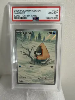 2026 POKEMON ASC EN-ASCENDED HEROES ILLUSTRATION RARE #227 SNORUNT PSA 10 - Image 3
