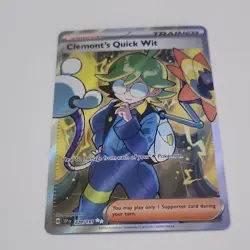 Pokemon Clemont's Quick Wit 229/191 Sv08 Surging Sparks Ultra Rare Holo - Image 2