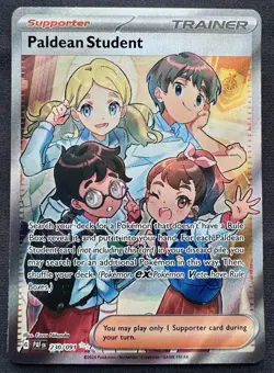 Paldean Student 230/091 Pokemon Sv: Paldean Fates Holo Full Art Ultra Rare - Image 1