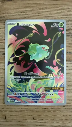 Pokemon TCG Mega Evolution Bulbasaur 133/132 Stamped Enhanced Booster Promo - Image 1