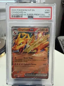 2024 POKEMON SVP EN-SV BLACK STAR PROMO #161 CHARIZARD EX PSA 9 - Image 1