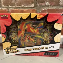 Pokemon Ascended Heroes Mega Feraligatr ex Box & Mega Emboar ex Box Bundle - Image 3