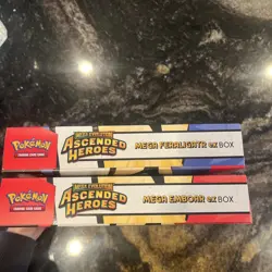 Pokemon Ascended Heroes Mega Feraligatr ex Box & Mega Emboar ex Box Bundle - Image 5
