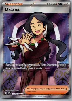 Drasna 231/191 Ultra Rare Surging Sparks Pokemon Holo Near Mint - Image 1