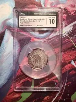 Tauros Pokemon Coins (1998) Japanese Meiji Battle Coin Ser. 1 CGC GEM MINT 10 - Image 3