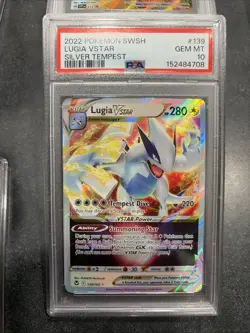 Pokemon TCG Lugia VSTAR Holo Silver Tempest 139/195 2022 Ultra Rare PSA 10 - Image 1