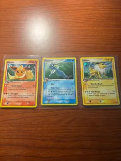 Pokemon POP Series 3 Flareon Jolteon Vaporeon Holo Rare Set Raw LP - Image 1