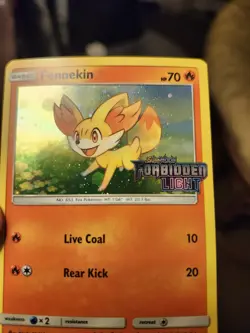 Pokemon TCG Fennekin Forbidden Light 15/131 Promo Stamped Holo Common Mp LP - Image 1