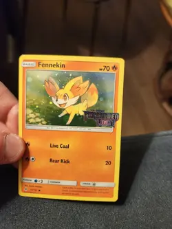 Pokemon TCG Fennekin Forbidden Light 15/131 Promo Stamped Holo Common Mp LP - Image 4