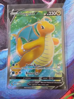 Dragonite V 76 / 78 Pokemon GO 2022 Full Art Holo Ultra Rare NM EN - Image 1