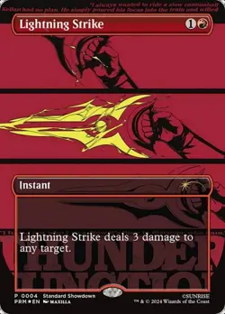 Lightning Strike - Foil Extended Art Promo Cowboy Bebop Promos NM MTG - Image 1