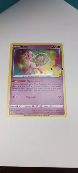 Pokemon TCG Celebrations Mew Holo Rare Card 011/025 NM Condition - Image 1