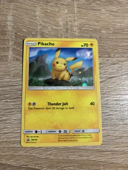 Pikachu SM183 Holo Black Star Promo Card - Image 1