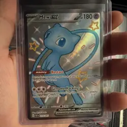 Pokemon Mew EX Shiny Ultra Rare Full Art Holo SV: Paldean Fates 216/091 Card - Image 1