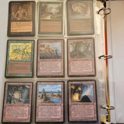 Very Old 90's MAGIC CARDS COLLECTION BINDER -8 Pages of Cards & 1000 bulk MTG - Image 4