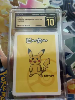 Pikachu CGC 10 Pristine 2019 Old Maid Pokemon Playing Cards Japanese - Image 1