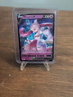 Pokemon Mewtwo V Full Art Ultra Rare Holo Card Pokemon GO SWSH223 220 HP - Image 1