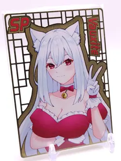 Goddess Story - Anime Waifu Gold Metal SP Card - Vauxite (Randomized Number) - Image 1