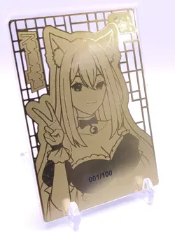 Goddess Story - Anime Waifu Gold Metal SP Card - Vauxite (Randomized Number) - Image 2