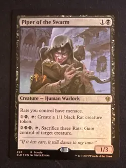 1x Foil Piper of the Swarm (392) Throne of Eldraine Promo LP MTG Magic x1 - Image 1