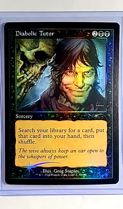 2024 MTG Magic The Gathering WPN Gateway Promos Promo Foil #1 Diabolic Tutor LP - Image 1