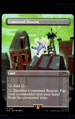 MTG Magic The Gathering SLD Secret Lair Fallout Borderless #1533 Command Beacon - Image 1