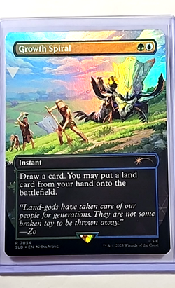 2025 MTG Magic The Gathering SLD Secret Lair Borderless Foil #7054 Growth Spiral - Image 1