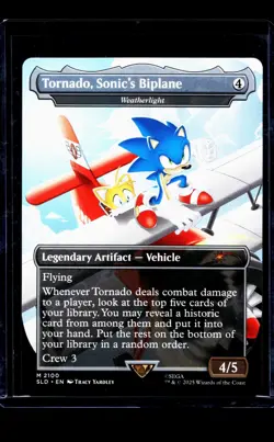 MTG Magic the Gathering SLD Secret Lair Borderless #2100 Tornado Sonic's Biplane - Image 1