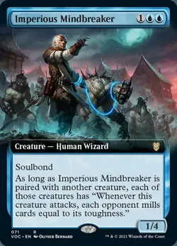 x1 Imperious Mindbreaker - Extended Art R MTG Commander Innistrad: Crimson Vow M - Image 1