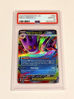 Pokemon Phantasmal Flames - Mega Gengar ex Double Rare Holofoil #056/094 PSA 10 - Image 1