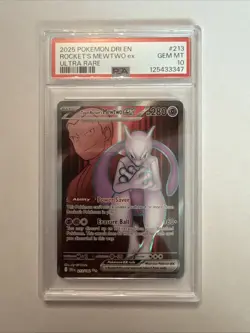 2025 Team Rockets Mewtwo EX Destined Rivals (English) PSA 10 Gem Mint Pokemon - Image 1