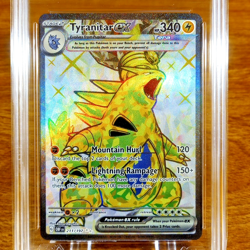 Pokemon Obsidian Flames Tyranitar EX 211/197 AGS Gem-MT 10 FA Holo Rare 2023 - Image 2