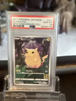 2021 POKEMON JAPANESE FA/PIKACHU 25TH ANNIVERSARY COLL. #001 PSA 10 - Image 3