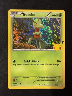 Treecko 3/25 Pokemon 25th Anniversary McDonalds Promo- Holo NM/LP - Image 1