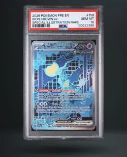 2025 POKEMON PRE EN-PRISMATIC EVOLUTIONS #158 IRON CROWN EX PSA 10 - Image 1