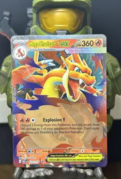 Mega Charizard Y ex 022/217 Ascended Heroes English Pokemon TCG NM - Image 1