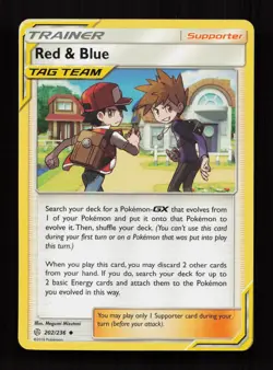 Red & Blue 202/236 Uncommon Cosmic Eclipse Pokemon Near Mint - Image 1