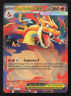 Mega Charizard Y ex Double Rare Holo ASC 022/217 NM Pokemon TCG - Image 1