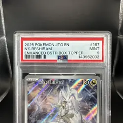 2025 Pokemon Journey Togather N’s Reshiram #167 Box Topper EN Graded PSA 9 - Image 2