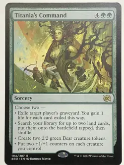 MTG TCG - Titania's Command 194/287 Foil BRO - NM (Free Shipping $5+) - Image 1