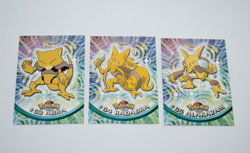 3X 1999 Topps Pokemon TV Animation - Abra #63 - Kadabra #64 - Alakazam #65 - Image 1