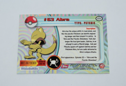 3X 1999 Topps Pokemon TV Animation - Abra #63 - Kadabra #64 - Alakazam #65 - Image 3
