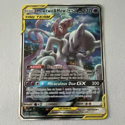 The Pokemon Company Mewtwo & Mew GX TAG TEAM Promo Holo Psychic SM191 HP270 - Image 1
