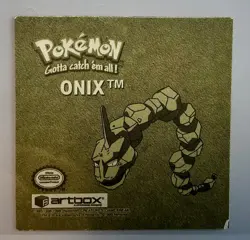 ONIX ASH PIKACHU 1999 POKEMON ARTBOX SERIES 1 Rare Gold Foil ANIME STICKER NM - Image 3