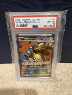 2025 Pokemon Mega Evolutions Mega Kangaskhan EX Ultra Rare #164 PSA 10 - Image 1
