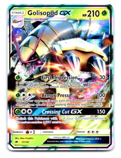 Golisopod GX 17/147 Near Mint SM - Burning Shadows Pokemon Shipnow - Image 1
