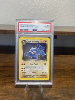 Dark Machamp (Holo) #10 - 2000 Pokemon Team Rocket - PSA 8 Near Mint!!! - Image 1