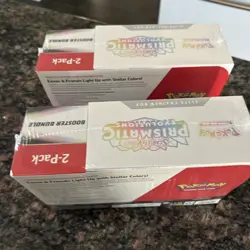 Pokemon TCG Prismatic Evolutions ETB Booster Bundle Costco 2-Pack Sealed X2 - Image 4