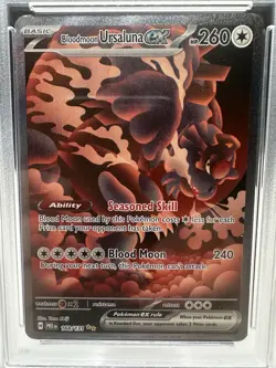 2025 POKEMON PRE EN-PRISMATIC EVOLUTIONS #168 BLOODMOON URSALUNA EX PSA 9 - Image 3